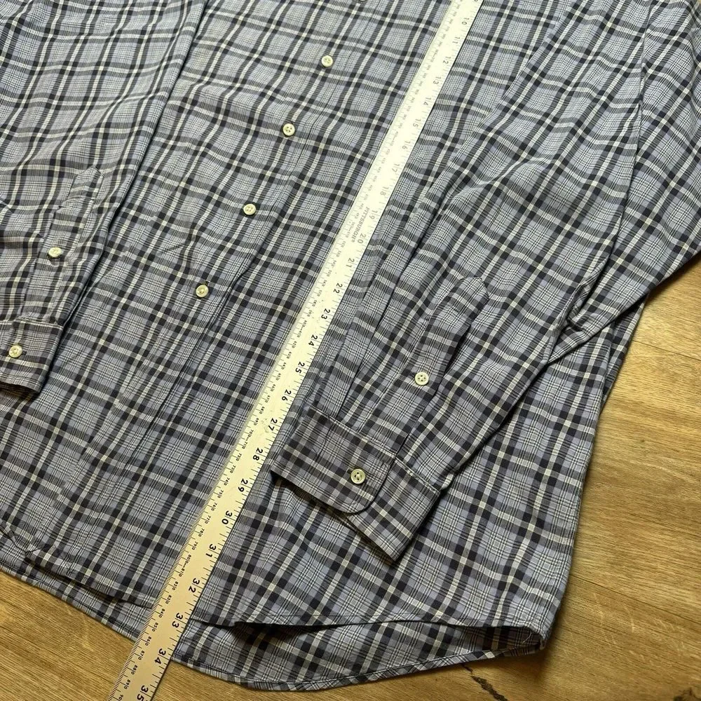 Polo Ralph Lauren‎ Dress Shirt Men's XL Blue Plaid Blake OCBD  Business Preppy